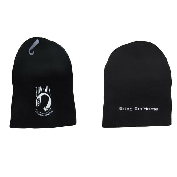 8" POW MIA POWMIA Bring em' Home Embroidered Beanie Skull Cap Hat