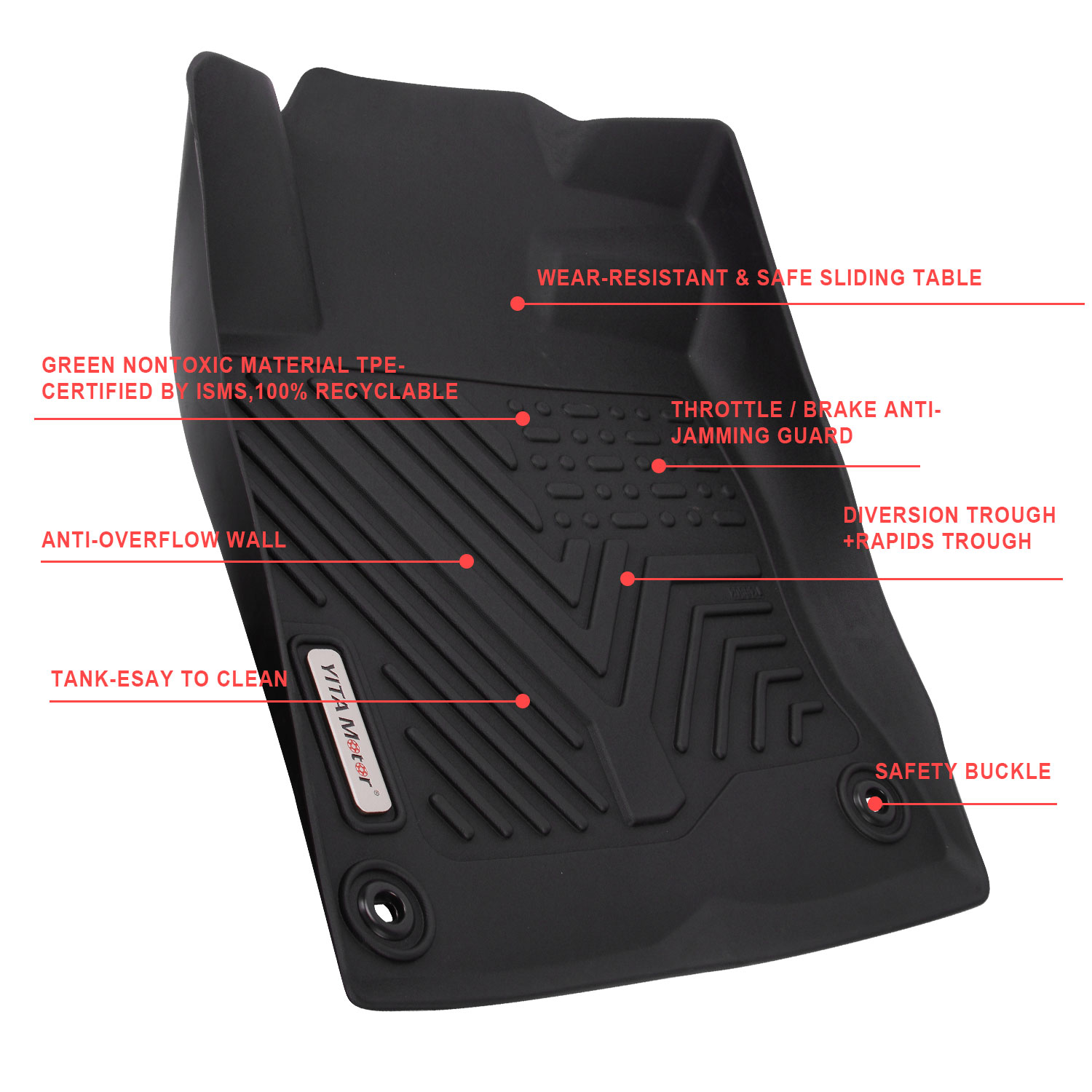 RVNI Floor Mats Liners All Weather TPE 3D Molded for 2017-2023 Mazda CX-5
