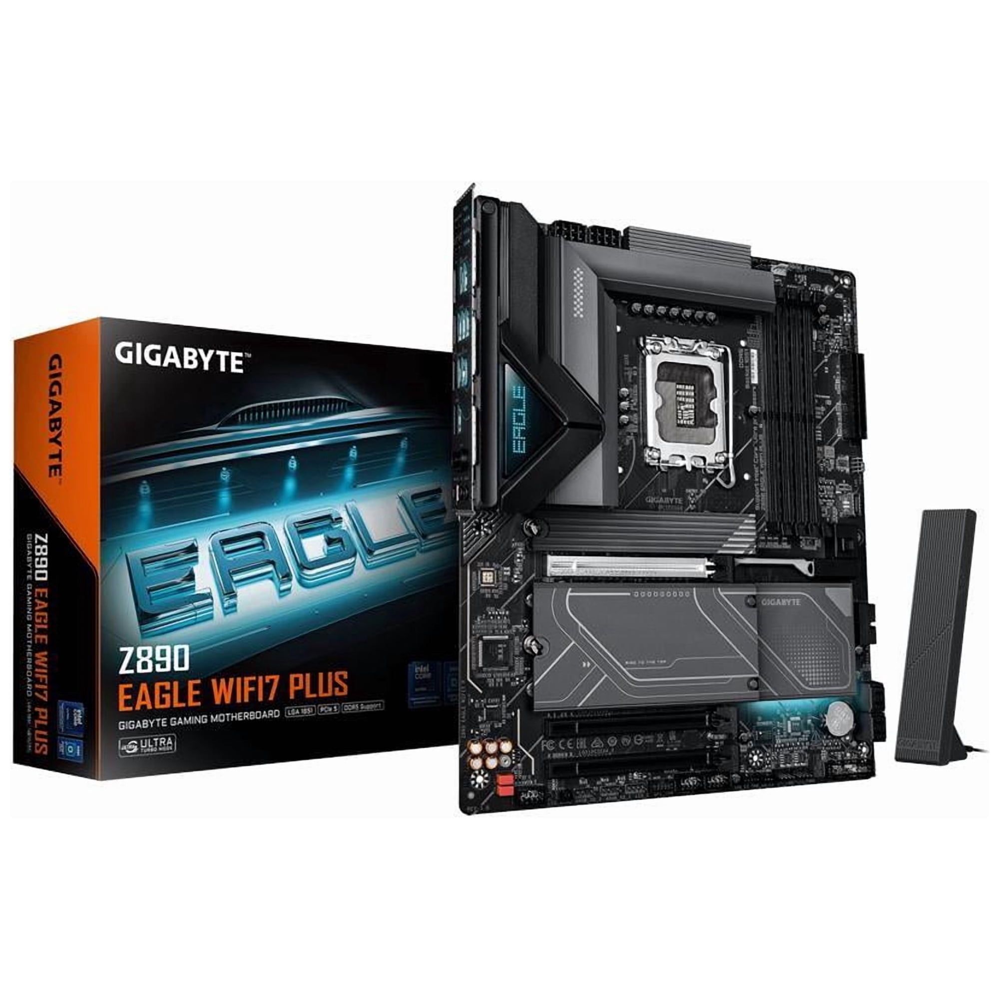 GIGABYTE Z890 EAGLE WIFI7 PLUS Intel LGA 1851 ATX Motherboard, Support Core Ultra (Series 2), DDR5, 14+1+2 Power Phase, 4x M.2, PCIe 5.0, USB4, WiFi 7, 2.5GbE, EZ-Latch, D5 Bionic Corsa