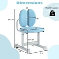 thumbnail image 3 of Costway Chaise de Bureau pour Enfants avec Double Soutien Dorsal Hauteur Réglable Chaise d'Ordinateur Rembourrée Bleu, 3 of 10