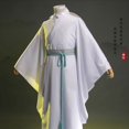 thumbnail image 4 of Disfraz de cosplay de Xie Lian, disfraz de anime Tian Guan Ci Fu, pelucas Xielian, sombrero de bambú, zapatos, accesorios, traje de anime Han Fu blanco para Halloween, 4 of 5