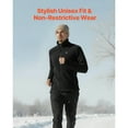 thumbnail image 5 of KFFKFF Rechargeable Sweatshirt with 7.4V 16000mAh Battery, Adjustable Temperature Settings, Heated Fleece Jacket for Men, Black, 5 of 9