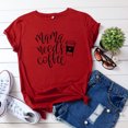 thumbnail image 3 of Landzoo Women'S T-Shirt Letter Print Short Sleeve Crew Neck Tops Summer Casual Women Tees Size M Red, 3 of 3