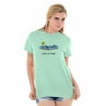 thumbnail image 4 of Shark In Water Swimming Beach Day Ocean Men's Graphic T Shirt Tees Brisco Brands L, 4 of 6
