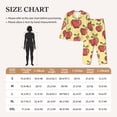 thumbnail image 4 of Saiise Apple Print Women Soft Pajama Sets,Long Sleeve Sleepwear Button Up 2-Piece Pjs Lounge Sets-Large, 4 of 7