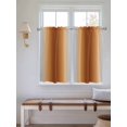 thumbnail image 2 of Dark Burnt Orange Grey Ombre Bathroom Window Curtain, Farmhouse Gradient Minimalist Light Filtering Coffee Kitchen Curtains, Bedroom Living Room Curtains 2 Panel 84"x54", 2 of 6