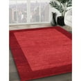 thumbnail image 3 of Ahgly Company Machine Washable Indoor Round Contemporary Ferrari Red Area Rugs, 5' Round, 3 of 7