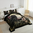 thumbnail image 2 of jejeloiu Vlack Crow Full Size Comforter Sets,Plant Floral Daisy Bedding Comforter Set,Galaxy Starry Night Bedding Sets,Microfiber Bedroom Decor Reversible,3pcs, 2 of 8