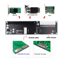 thumbnail image 4 of Oculink SFF-8612 8X to PCIE X16 PCI-Express Adapter with ATX 24Pin Power Port for Mainboard Graphics Card, 4 of 6