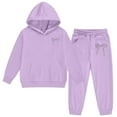 thumbnail image 5 of Gaexia Girls Fall Outfits Size 7/8 ,Girls Casual Letter Print Hoodie And Pants Outfit Fashionable Two Piece Comfy Wear Daily Soft Blend, 5 of 6