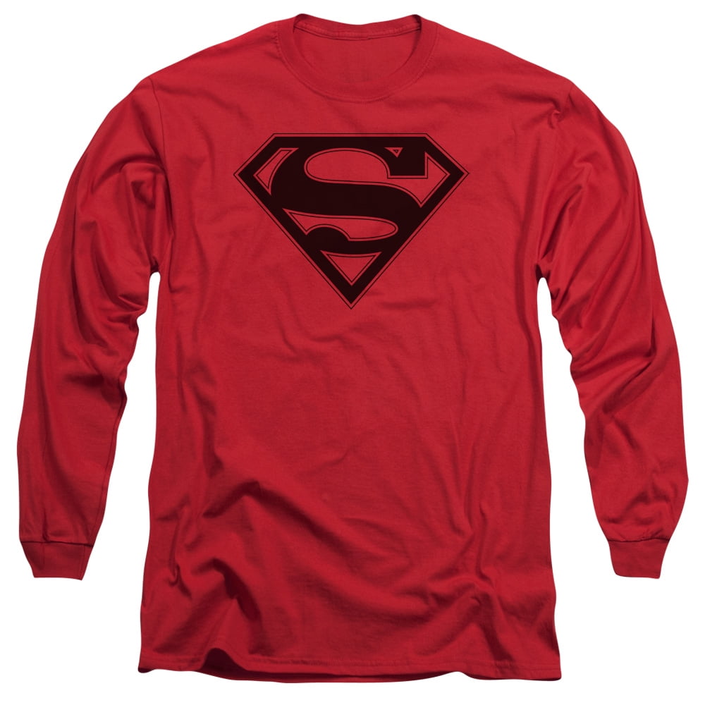 Superman - Red & Black Shield - Long Sleeve Shirt - Large - Walmart.com
