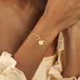 thumbnail image 2 of Turandoss 14K Gold Plated Adjustable Cuff Bangle Knot Monogram Bracelet for Women Letter A-Z Waterproof Jewelry Personalized Birthday Gift for Women Girls, 2 of 8