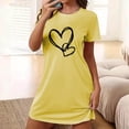 thumbnail image 2 of Rbaofujie Nuisette pour Femmes Nuisette Courte Surdimensionnée pour Femmes Robe Imprimée à Col Rond et Manches Courtes Pyjama Aguichant pour Femmes, 2 of 6