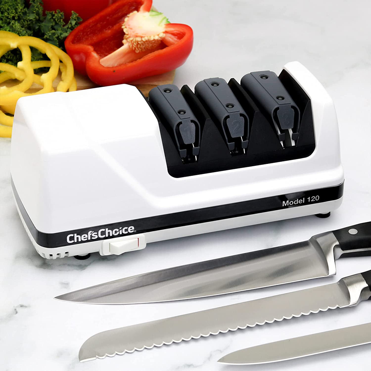 Chef'sChoice Diamond Hone Knife Sharpener — Fishing • Hunting • Serrated —  Model 4635