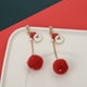 thumbnail image 3 of par de aretes colgantes navideños para mujer, lindos hechos a mano, 3 of 5
