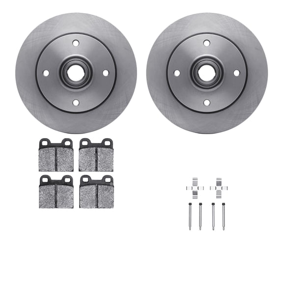 Dynamic Friction Company Front Brake Rotors with 5000 Advanced Brake Pads includes Hardware 6512-74118