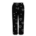 thumbnail image 7 of Wide Leg Pants Women Sweatpants Women's Casual Solid Color Drawstring Elastic Waist Sweatpants Side Pockets Black XXL, 7 of 7