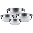 thumbnail image 1 of herramientas de cocina Juego de 4 cuencos gourmet, cuenco de cocina de acero inoxidable, cuenco para mezclar, ensaladera, cuenco para servir, apilable Ormromra MZQ-1166, 1 of 2