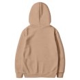 thumbnail image 5 of Plain Solid Fleece Hooded Sweatshirt For Men, Loose Long Sleeve Athletic Shirt, Daily Drawstring Hood Outerwear Brown 3XL, 5 of 8