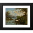 thumbnail image 2 of František Belopotocký 18x14 Black Modern Framed Museum Art Print Titled - Wild Duck Hunt (1869), 2 of 5