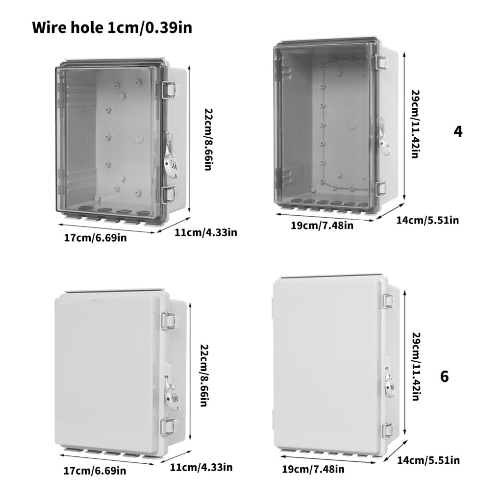 Waterproof Junction Box Electrical Enclosure Plastic Electrical Connection Box for Outdoor Indoor Cable Protections