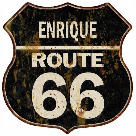 ENRIQUE Route 66 Sign Shield Metal Gift Man Cave Gift 211110004398
