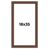 18x35 Copper and Brown Real Wood Picture Frame Width 2 inches | Interior Frame Depth 0.5 inches |