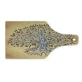 thumbnail image 2 of Tree of Life Cutting Board, Vintage Inspired Modern Graphic of an Aged Plant Swirling Branches Print, Decorative Tempered Glass Cutting and Serving Board, Wine Bottle Shape, Cream Brown, by Ambesonne, 2 of 2