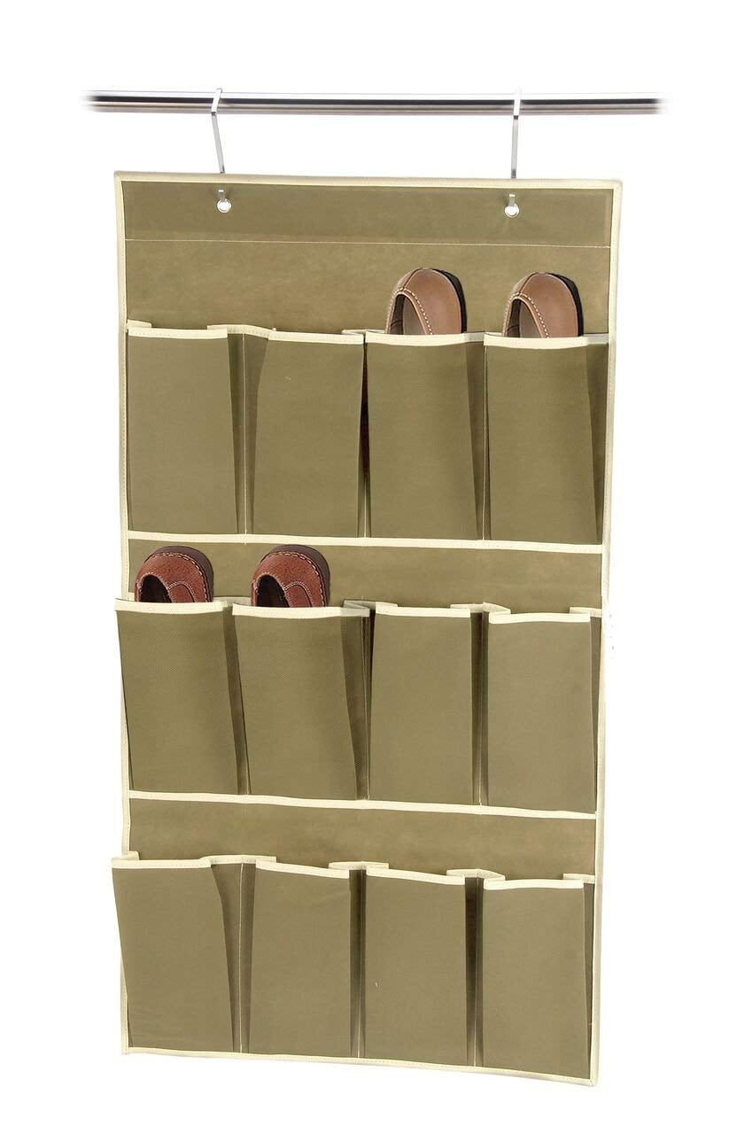 walmart hanging shoe organizer on 12 Pocket Over The Door Hanging Shoe Organizer Beige Walmart Com Walmart Com