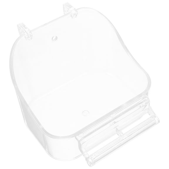 MUSEYA Parrot Feeding Basin Bird Food Container Transparent Feeding 1Pack