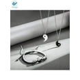 thumbnail image 4 of Deago Yin Yang Friend or Couple Bracelet with Necklace Set, 2 Matching Yin Yang Adjustable Cord Bracelet Pendant Necklace Chain for Friendship Boyfriend Girlfriend Valentines Gift, 4 of 7