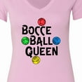 thumbnail image 4 of Inktastic Bocce Ball Queen Women's V-Neck T-Shirt, 4 of 5