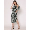 thumbnail image 2 of DressBerry Women's Printed Mini Co-Ord Dress Sleeveless Calf Length Buttoned Beach Party All Purpose Summer Wear Midi Dress, 2 of 7