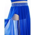 thumbnail image 6 of LiiYii Kids Girls' Irregular Wrap Skirt Latin Jazz Lyrical Dance Costume Ballet Tutu Dress Ballroom Dancewear Blue 10, 6 of 7