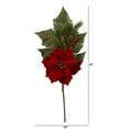 thumbnail image 3 of Nearly Natural 31in. Poinsettia, Berries and Pine Artificial Flower Bundle (Set of 3), 3 of 3