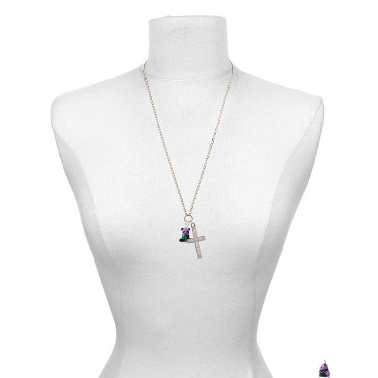 Delight Jewelry Resin Purple Panda Bear I Set You Apart Engraved