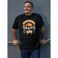 thumbnail image 2 of Tacos Not War Drawing T-Shirt Men -Image by Shutterstock, Male Medium, 2 of 4