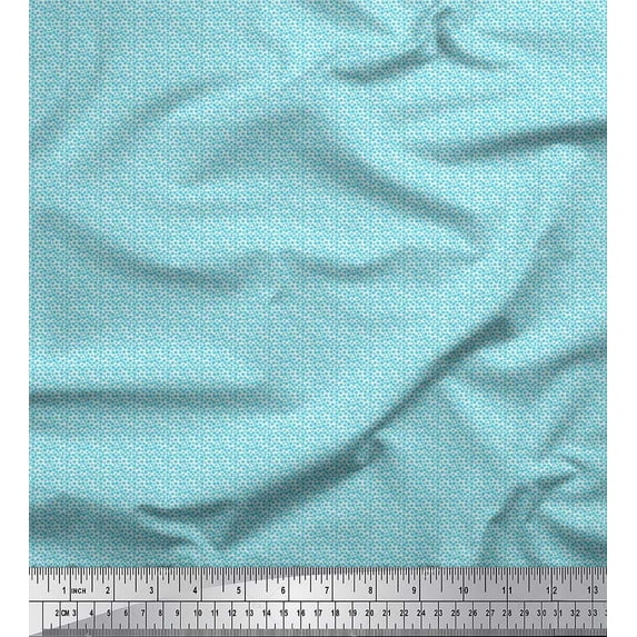 Soimoi Modal Satin Fabric Floral Shirting Print Fabric by The Yard 42 Inch Wide
