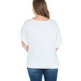 thumbnail image 2 of Women's Plus Size Short Sleeve Loose Fitting Dolman Top, 2 of 2