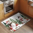 thumbnail image 2 of 2x3 Ft Entryway Area Rug, Snowman Christmas Kitchen Rug Runner Washable Floor Mat, Xmas Tree Botanical Snowflake Non Slip Indoor Door Mat Throw Carpet for Bathroom Living Room Bedroom, 2 of 8