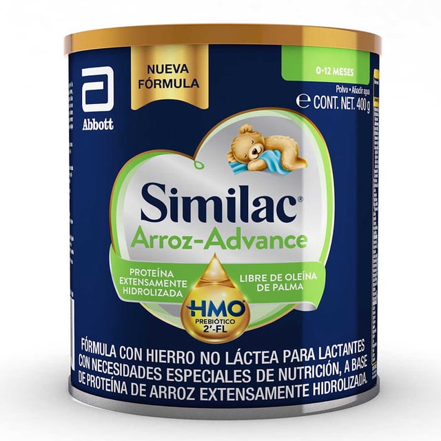 Fórmula Infantil para Lactantes de 0 a 12 meses con Alergia a la Proteína de la Leche de Vaca Similac Arroz-Advance 400g