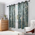 thumbnail image 2 of Yayeee Window Curtains Light Filtering 63"x42" Grommet Panel Pair Home Living Room Decor, Floral Forest Scene, 2 of 7