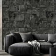 thumbnail image 2 of Brick And Stone Textured Wallpaper, Embossed Wallcovering Roll: 41.7”W x 614”H- 177.80 sq ft, 2 of 5