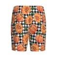 thumbnail image 4 of Picia Autumn Pumpkins Gingham Pajama Shorts for Men, Men's Pajama Bottoms, Sleepwear,Short Pajama Pants-Large, 4 of 9