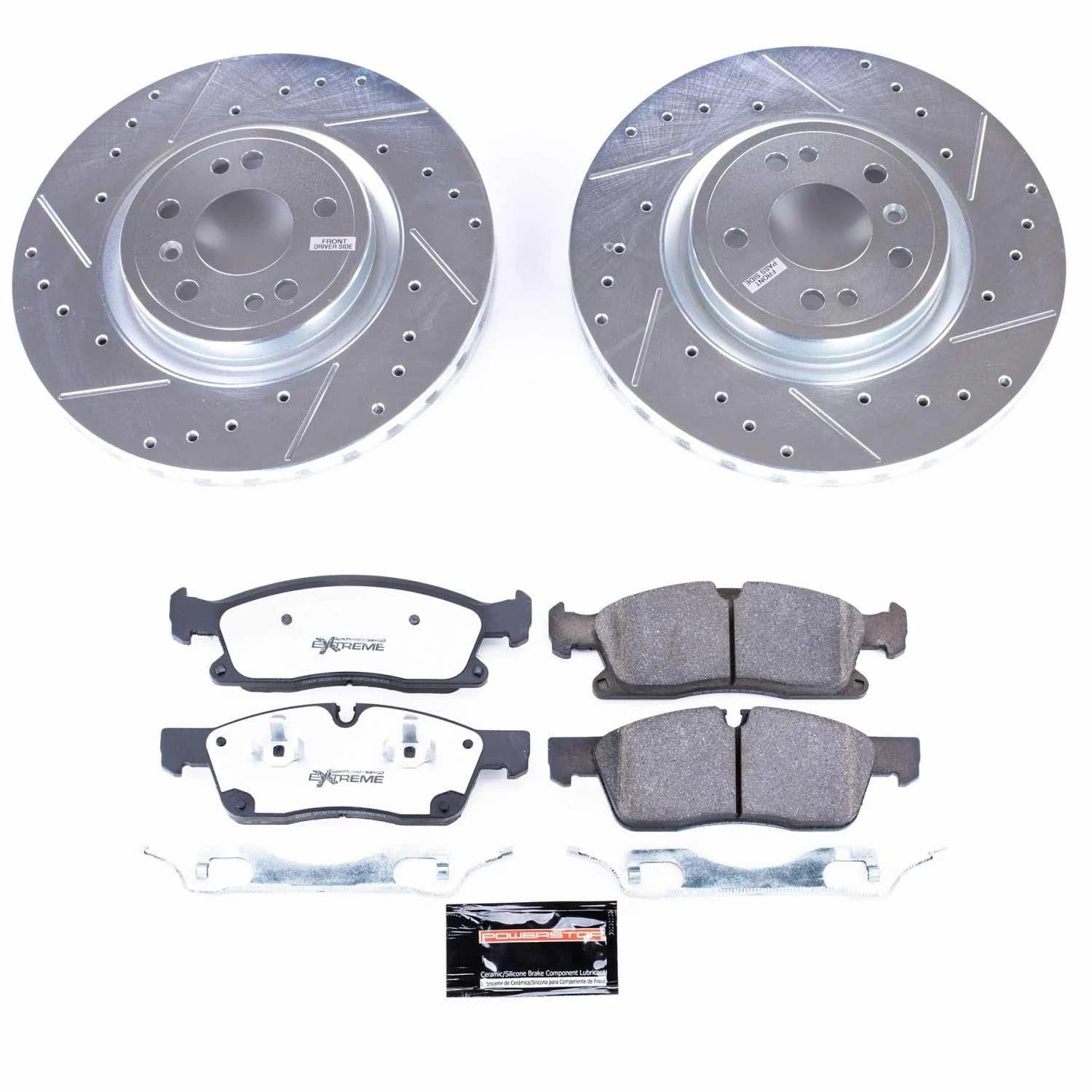 PowerStop Front Z36 Truck & Tow Carbon-Fiber Ceramic Brake Pad and Drilled and Slotted Rotor Kit Fits: MERCEDES-BENZ Select Models K8114-36