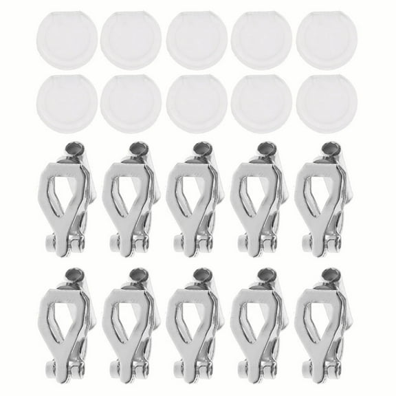 20 Pieces Clip-on Earrings Converter with Earring Pads DIY Comfort Earring Pads Jewelry Accessories for Non-Pierced Ears