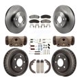 thumbnail image 1 of Transit Auto Front Rear Disc Brake Rotors Semi-Metallic Pads and Drum Kit (9Pc) for Car Ford Ranger Mazda B4000 with 9" Diameter K8S-102507, 1 of 11