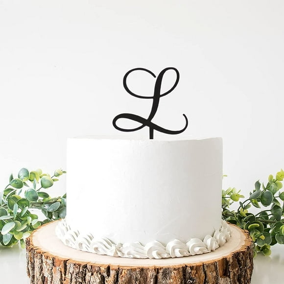 L Funny Cake Toppers Wedding Monogram Funny Cake Toppers L Letter Funny Cake Toppers Rustic Wedding Personalized Cake Topper Custom Cake Decor Cake Top Party Decor Funny Cake Topper