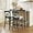 Grey+beige, variant on LUMISOL Farmhouse Dining Table Set for 2, 3 Piece Kitchen Table Set with 2 Upholstered Chairs, Wood Bar Height Dining Set for Small Place Dining Room, Natural Beige