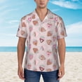 thumbnail image 2 of JUNZAN Strawberry Cake Pattern Hawaiian Shirt for Men,Summer Beach Casual Short Sleeve Button Down Shirts-Small, 2 of 5